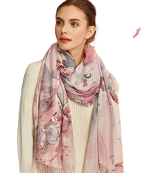 Women's butterfly print scarf stylish 180x70