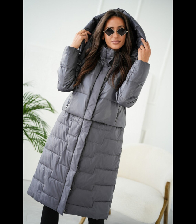 Quilted 2-in-1 Insulated coat Can be worn as a jacket 