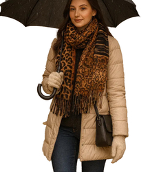 Elegant scarf with tassels