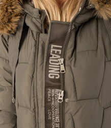Długa kurtka pikowany płaszcz zimowy URBAN LONG PUFF PLUS SIZE