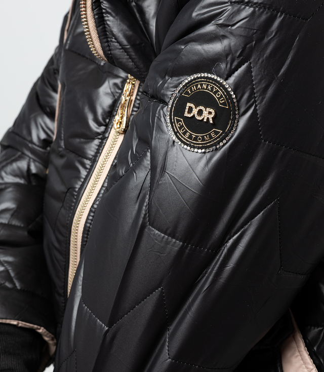 Quilted autumn winter jacket with hood MILANO