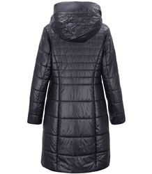 Long elegant quilted insulated coat for women AMELIA