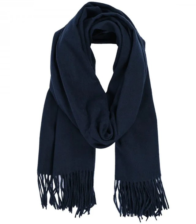 Scarf Thick scarf tassels single color warm soft 200x70 cm
