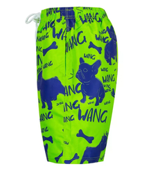 Men's short swim shorts in doggies print