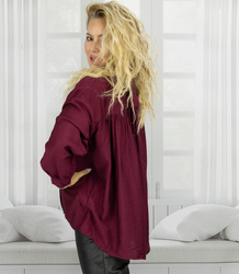 Loose shirt with bow on back longer back LILIANA