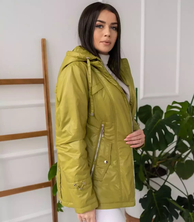 Women's transitional spring hooded jacket LUIZA