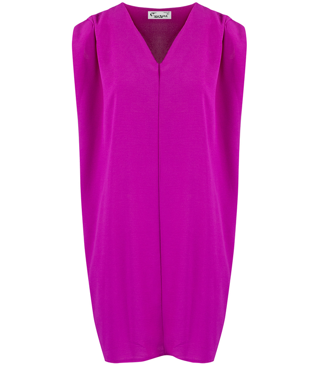 Loose dress with a belt and shoulder pads COSMO