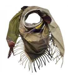 Square shawl scarf for women with tassels AGRAFKA