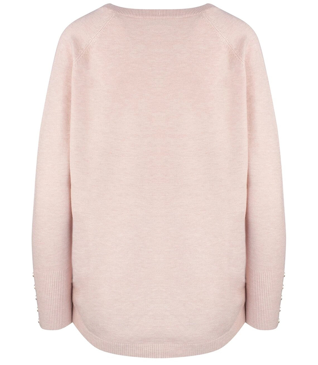 Classic smooth women's sweater with buttons MARIA