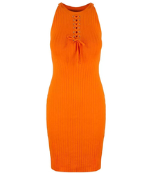 Fitted elastic midi fashionable dress