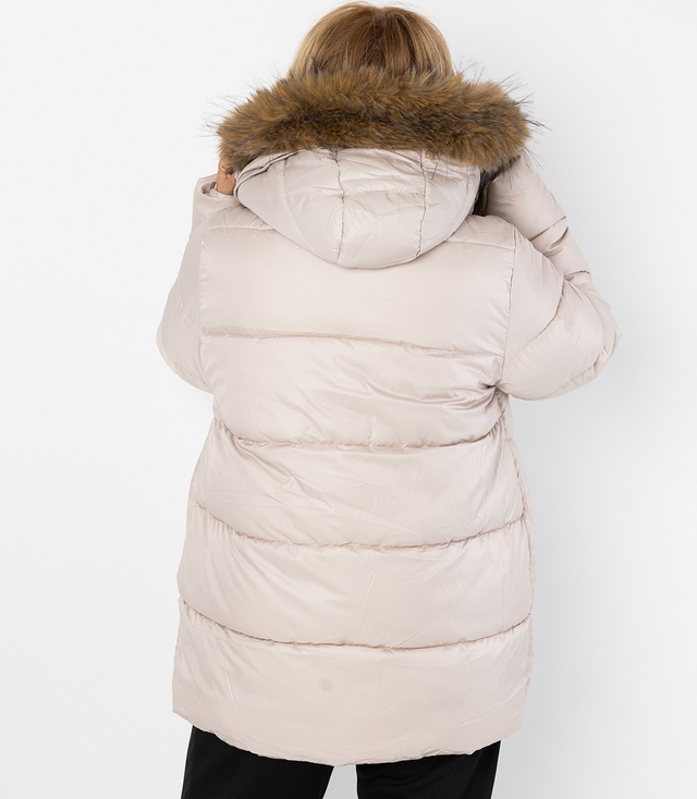 Warm winter jacket with fur hood URBAN EXPLORER