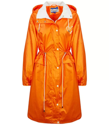 Lightweight longer raincoat parka