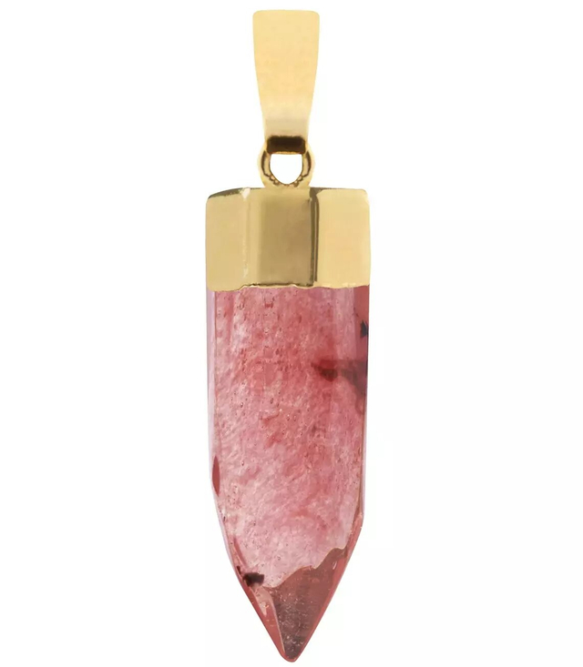 Watermelon quartz natural stone pendant necklace