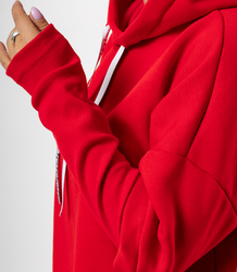 Women's sweatshirt with longer back and ribbed hem VERONICA