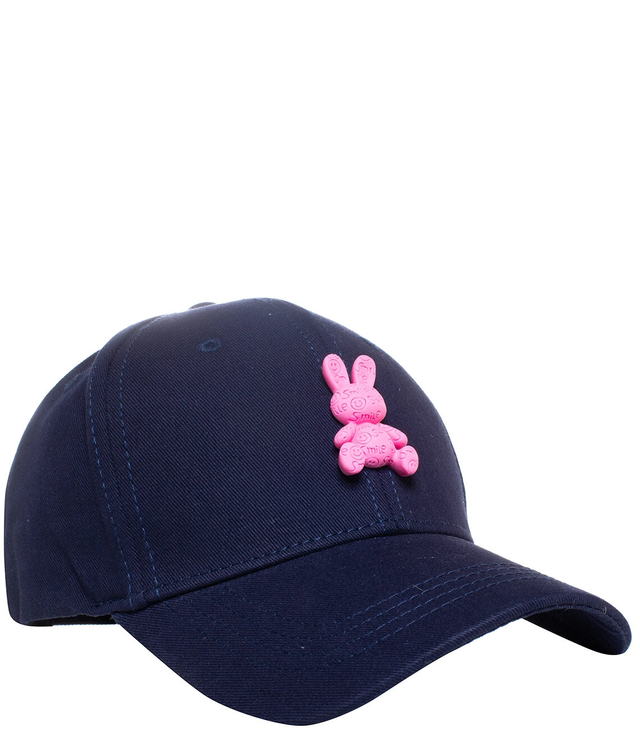 Children's baseball cap decorated with plastic bunny