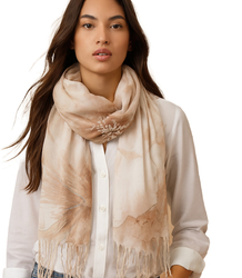 Women's floral pattern scarf 180x70