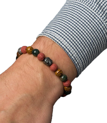 Men's bracelet with natural stones