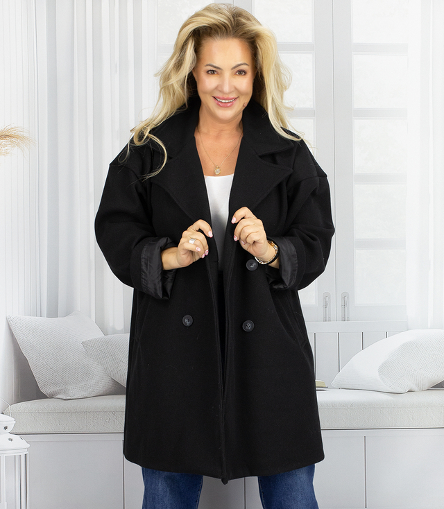 Wiosenny płaszcz damski dwurzędowy klasa i elegancja