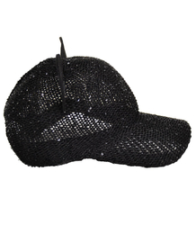 Braided cap with cat ears sequins