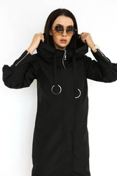 Women's transitional oversize hood coat