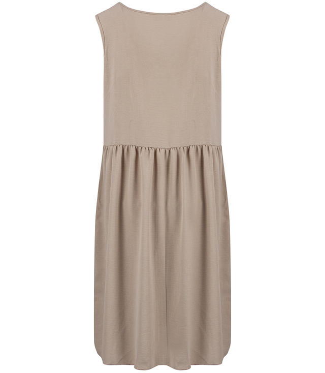 A simple midi dress with a cut-off waist and flared bottom NATASHA