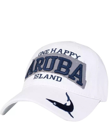 Baseball cap decorated with ARUBA lettering