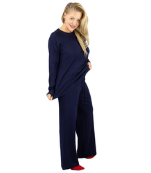 Prążkowany zestaw dresowy z luźną bluzą i spodniami SORELLA