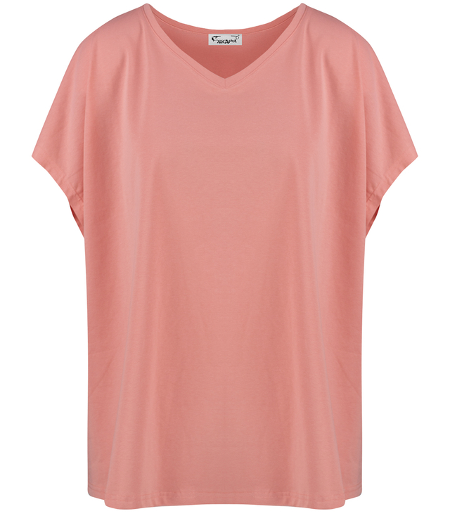 Blouse t-shirt with a heart neckline oversize Mela