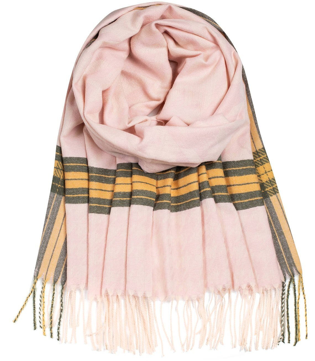 Warm shawl scarf shawl Woven PEPITKA stripes