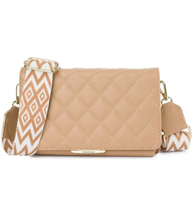 Small rectangular mini clutch bag, 2 compartments, 2 straps