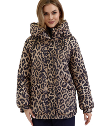 Women's quilted winter jacket with hood KORNELIA