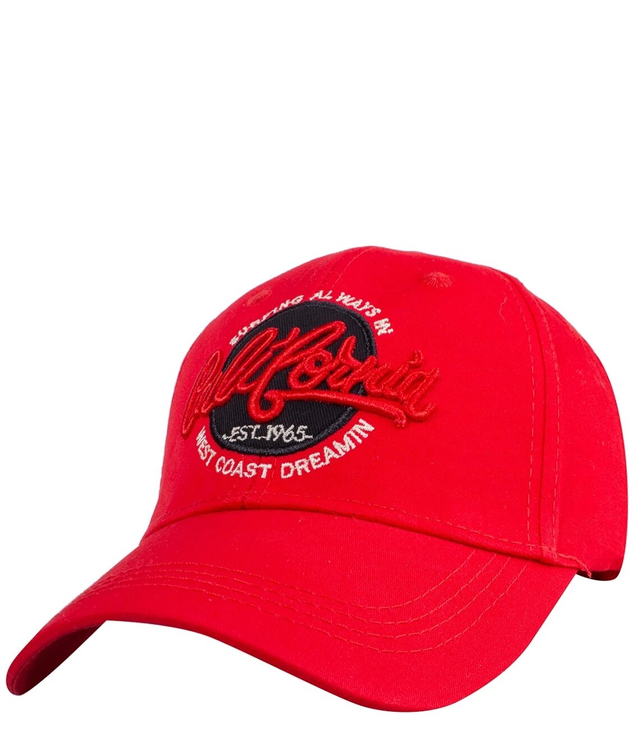 A baseball cap decorated with the inscription CALIFORNIA