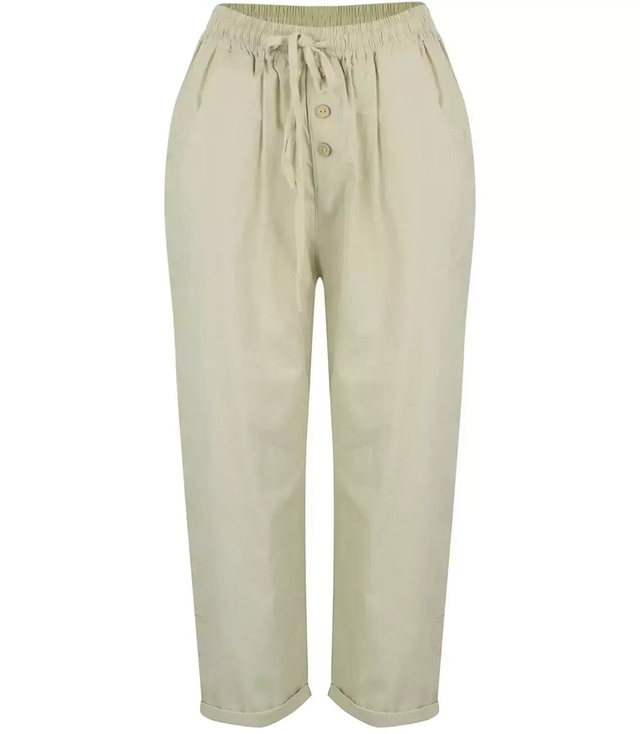 Summer linen pants 3/4 chino shorts
