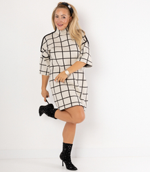 Trapeze Patterned Knit Dress TWIGGY