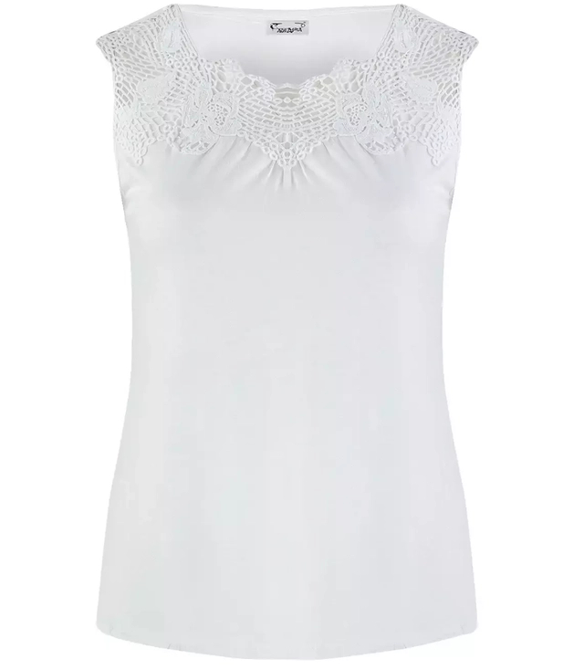 Blouse top undershirt with lace MIKA