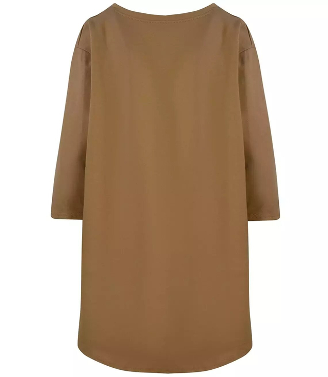 Oversize sweatshirt blouse longer back pocket