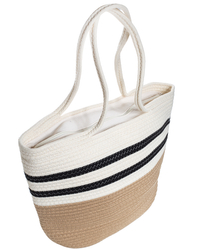 Mega large summer beach bag braided cotton