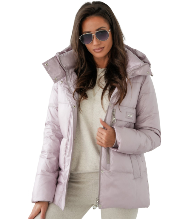 Women's Warm Warmed Elegant Hooded Transitional Jacket LARA