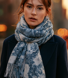 Women's scarf with floral pattern luxury 180x70