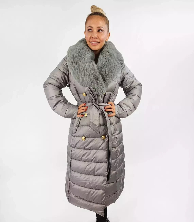 Quilted jacket coat sleeveless 4W1 FUR