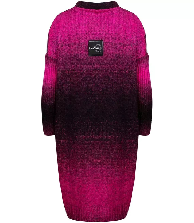 Long cardigan thick colorful ombre sweater