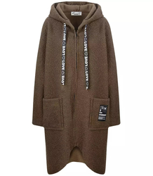 Long warm JACKET coat BEAR cardigan