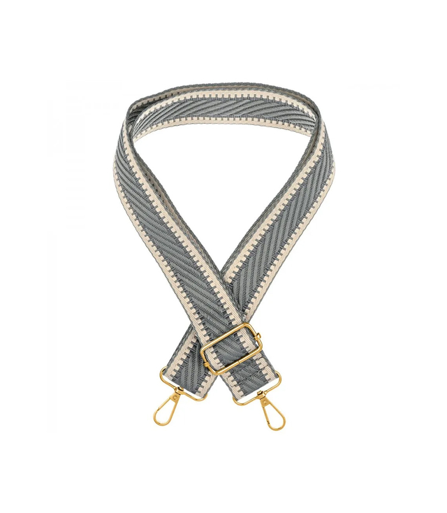 Fashionable braided wide purse strap adjustable