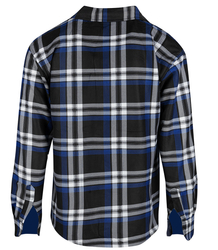 Warm men's checkered shirt with warming button-down classic