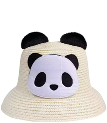 Set of braided panda ears hat + handbag