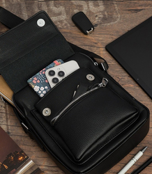 Men's SMALL rectangular padded bag elegant