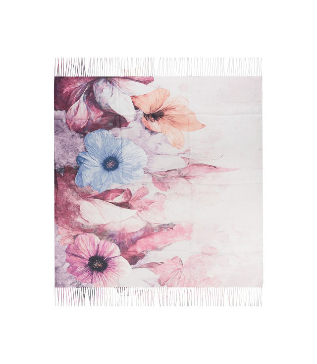 Women's scarf with floral pattern 100x100