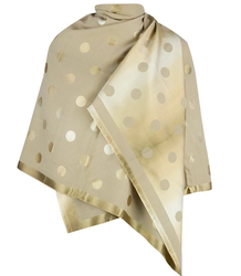 Elegant double-sided scarf with gold thread and pea pattern