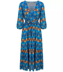 Zwiewna sukienka w kwiaty MIDI falbanki