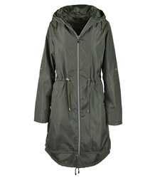 Light longer parka coat windbreaker hood